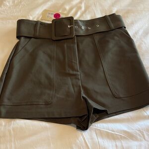 Ramy Brook High Waist Kasey Olive Shorts with Belt